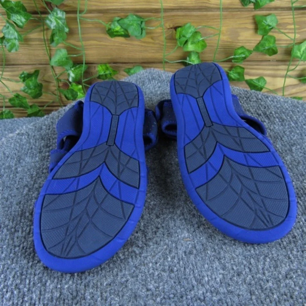 Lands' End Sandals  Boys Y 3 Medium‎ Sandal Blue Synthetic Hook & Loop